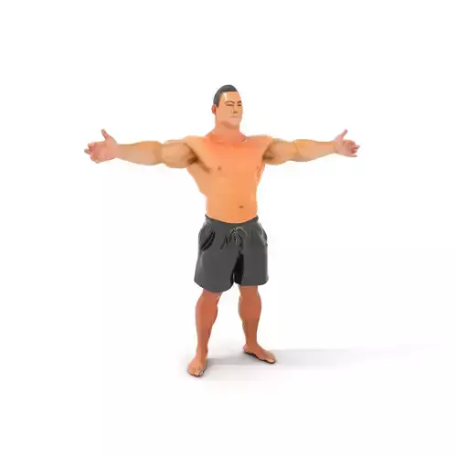 Athletic Male Human model pack Low-poly 3D model