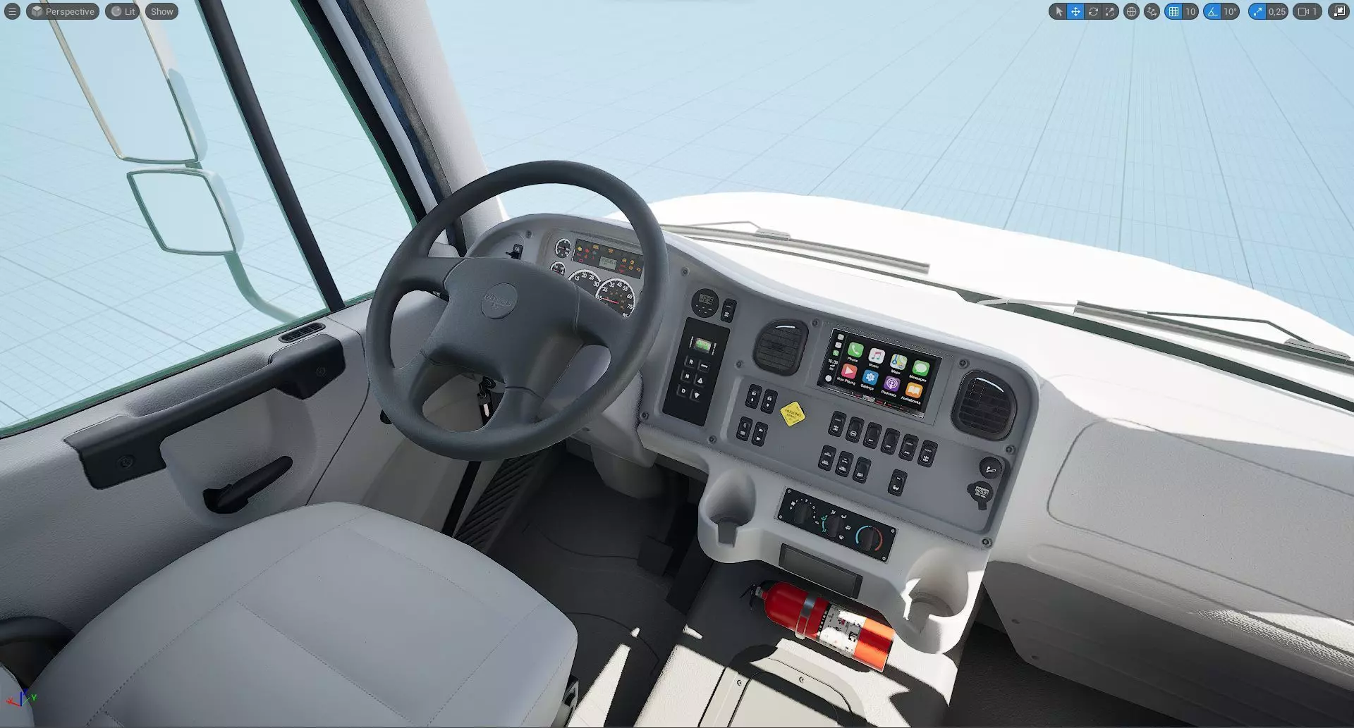 Freightliner M2 106 Garbage truck Low-poly 3D model_31