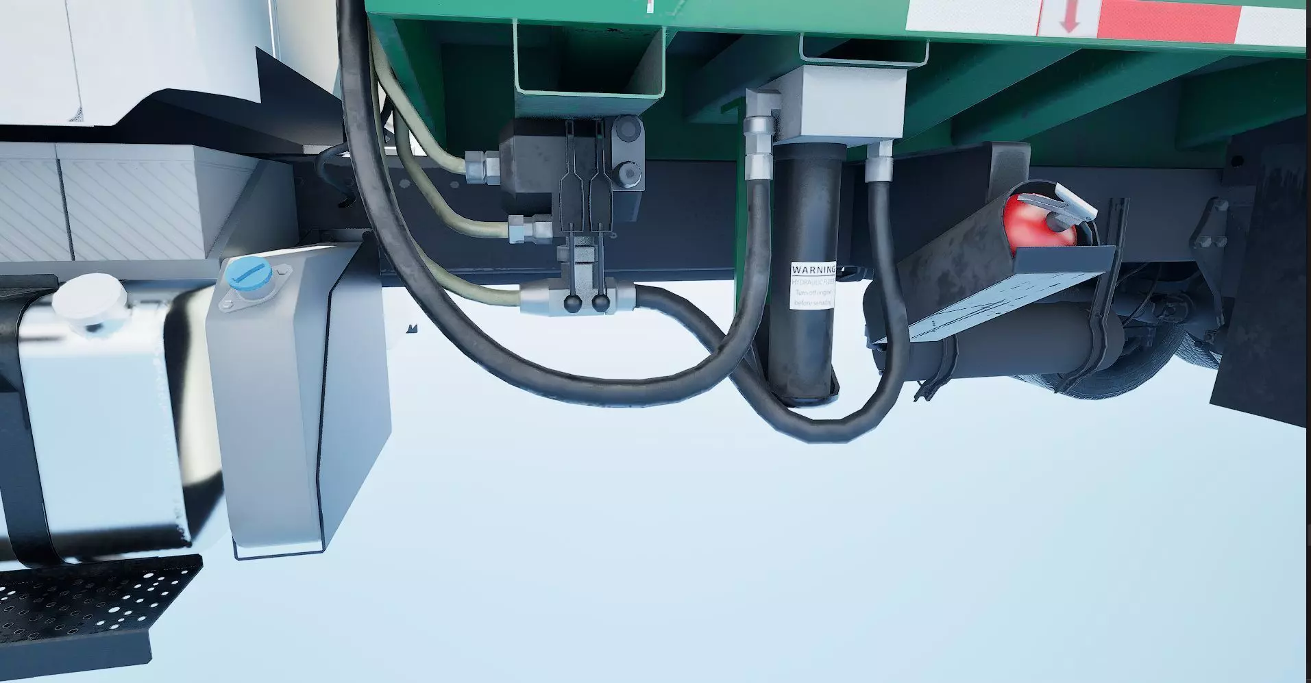 Freightliner M2 106 Garbage truck Low-poly 3D model_34