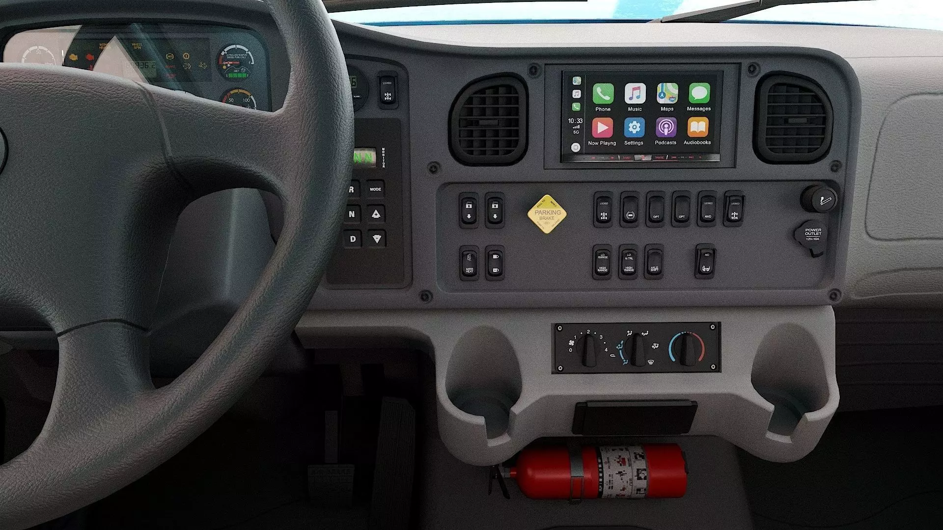 Freightliner M2 106 Garbage truck Low-poly 3D model_22