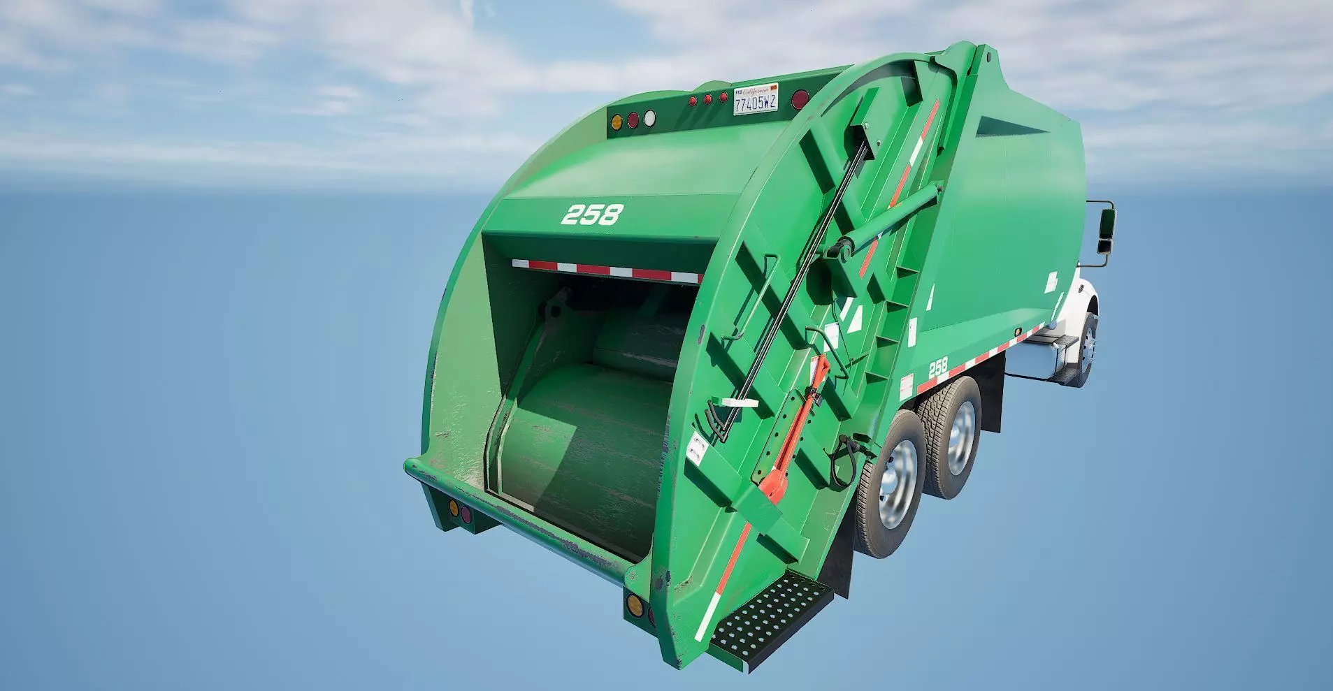 Freightliner M2 106 Garbage truck Low-poly 3D model_32