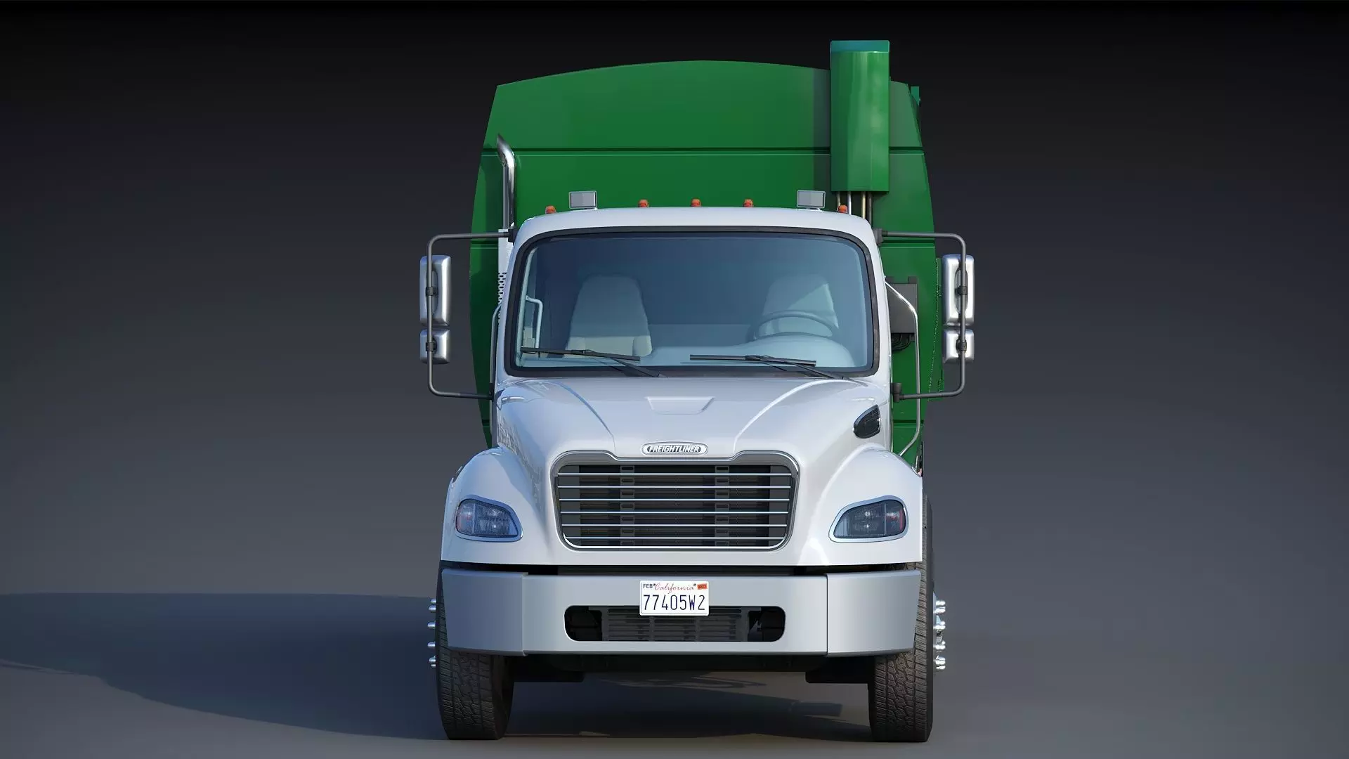 Freightliner M2 106 Garbage truck Low-poly 3D model_14