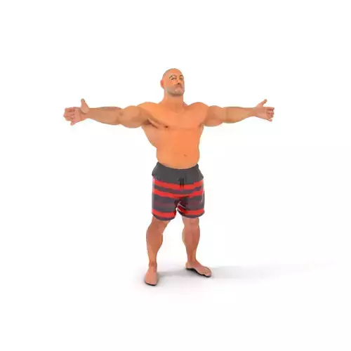 Muscular Athlete model pack Low-poly 3D model