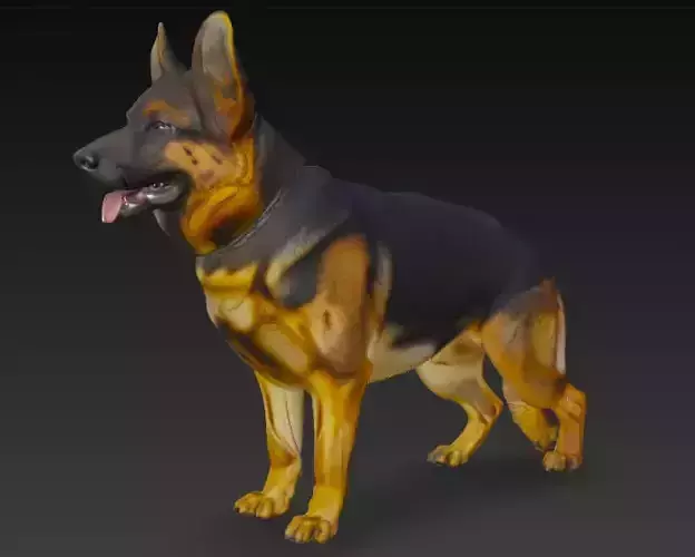 German Shepherd Dog 3d Model 3D model German Shepherd Dog 3d Model 3D model