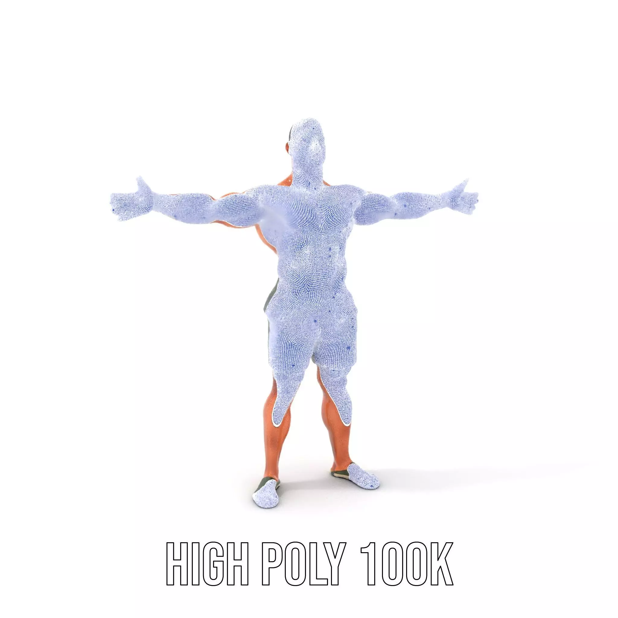 Muscular Male Soldier model pack Low-poly 3D model_5