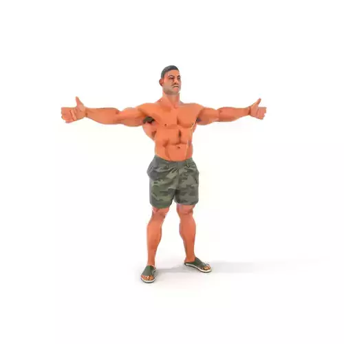 Muscular Male Soldier model pack