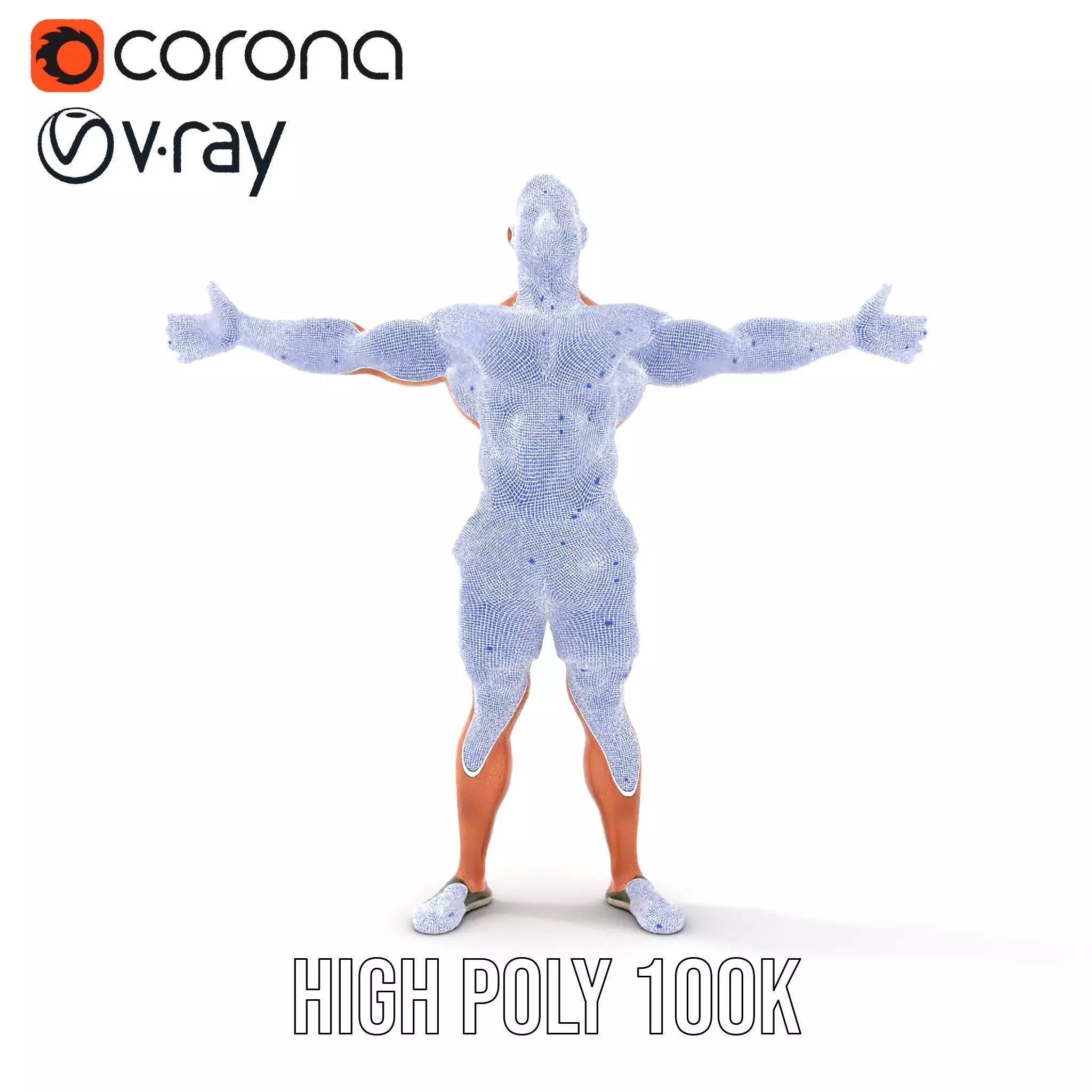 Muscular Male Soldier model pack Low-poly 3D model_35