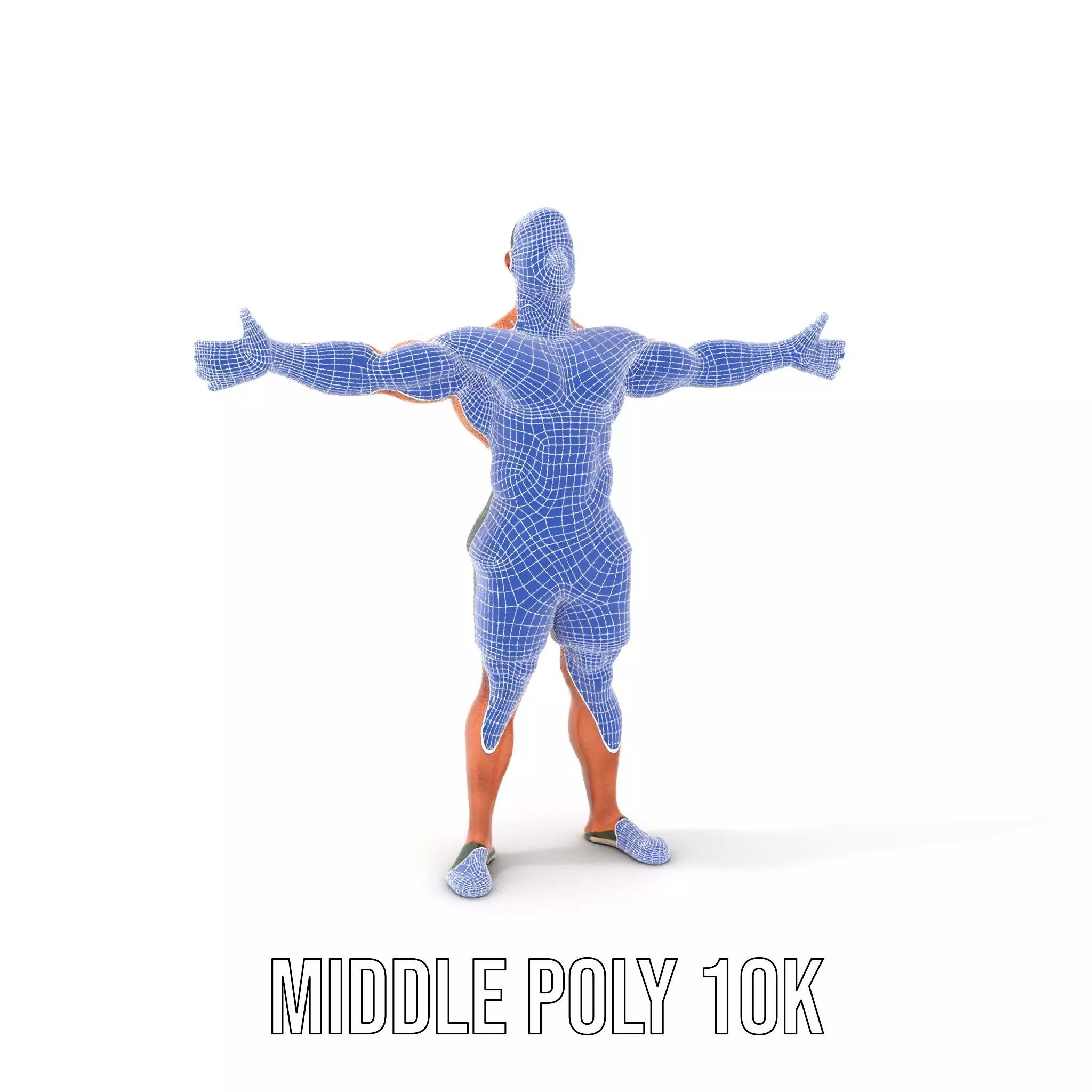 Muscular Male Soldier model pack Low-poly 3D model_26