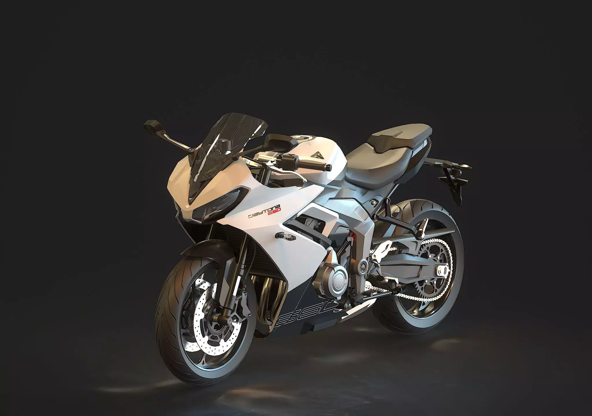 Base model Triumph Daytona 660 2024 3D model