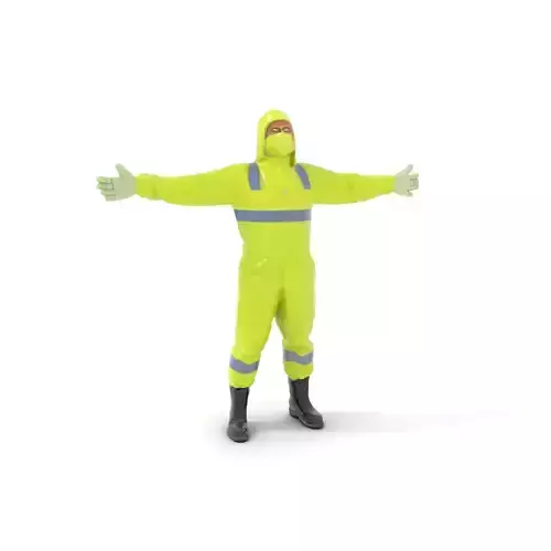 Neon Safety Suit model pack Low-poly 3D model