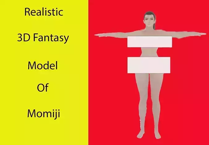 Momiji Parody  Low-poly 3D model