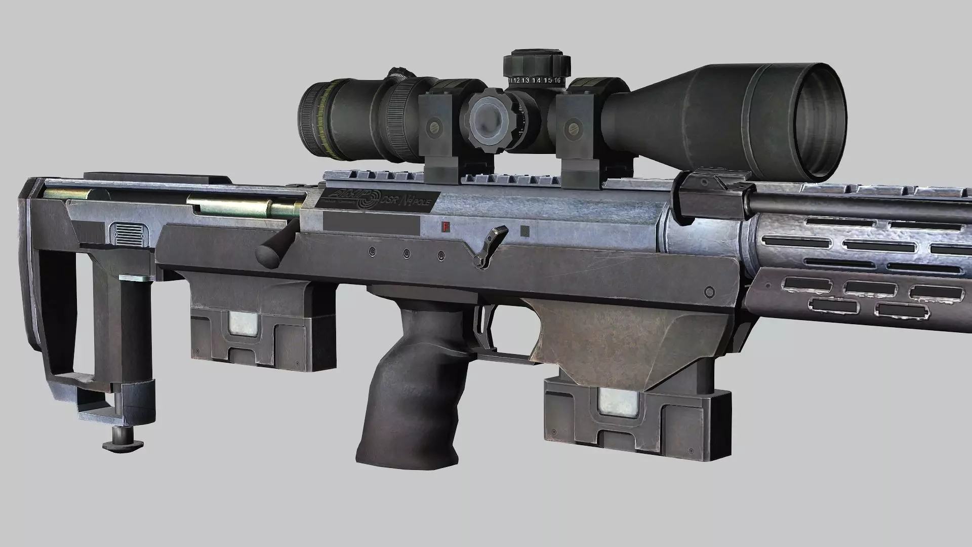 Sniper Denel 3NTW-20 Low-Poly 3D Model Low-poly 3D model_8