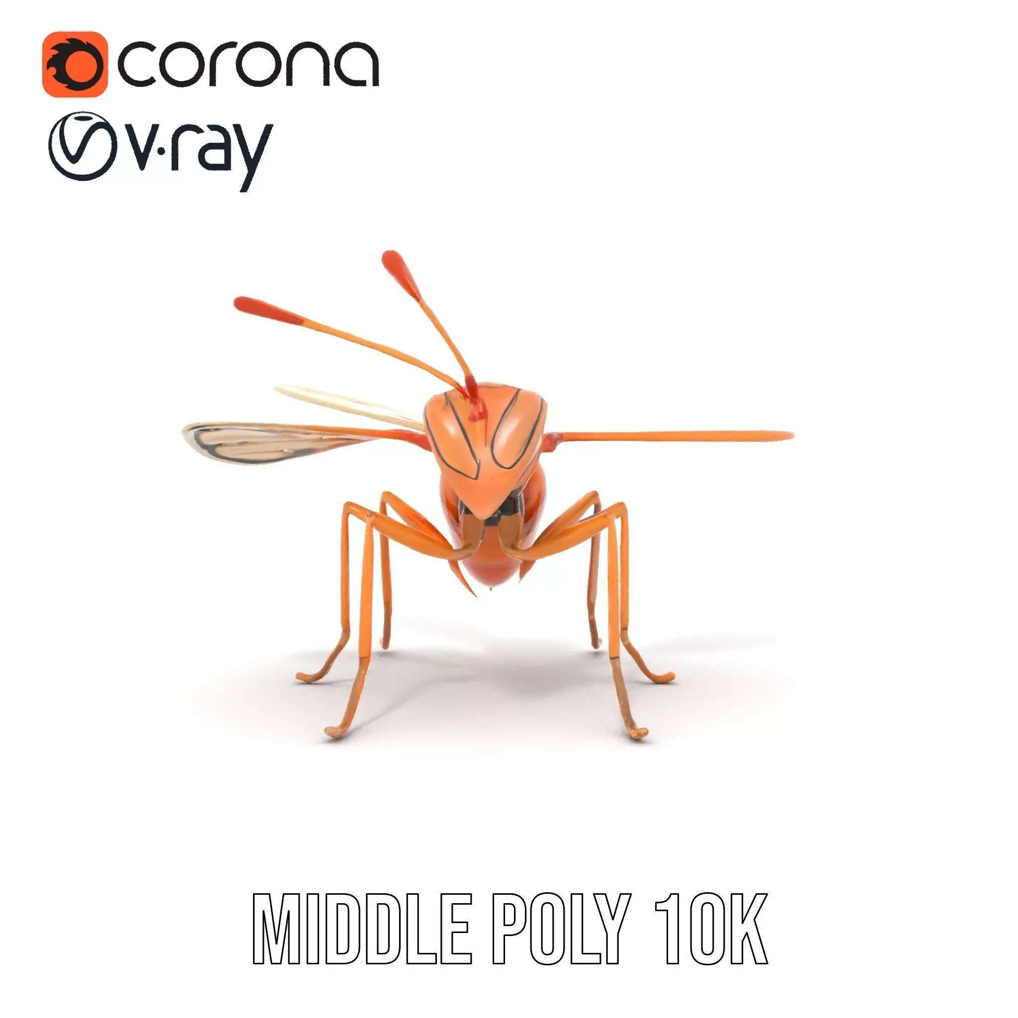 Copper Insect Drone model pack Low-poly 3D model_25