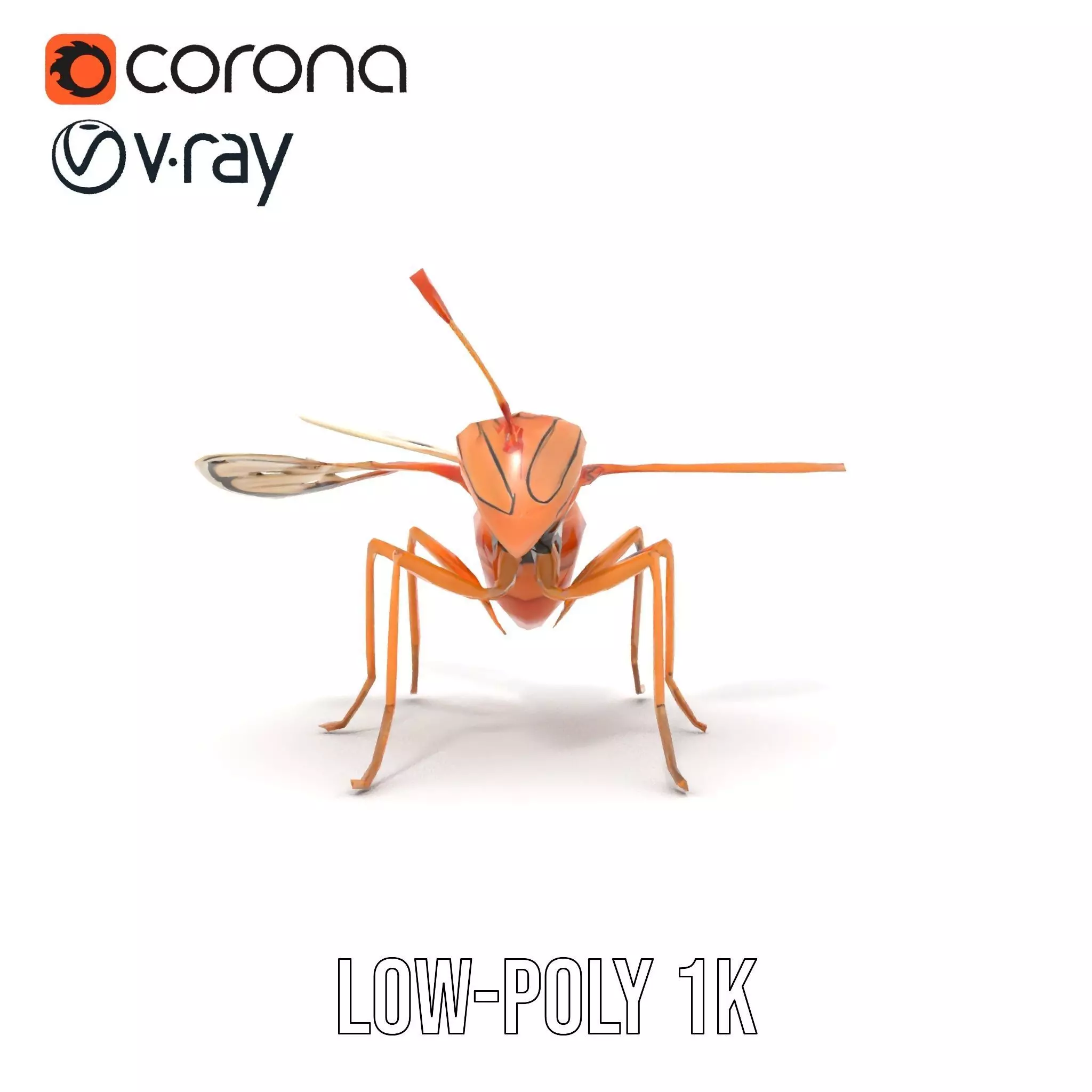 Copper Insect Drone model pack Low-poly 3D model_16