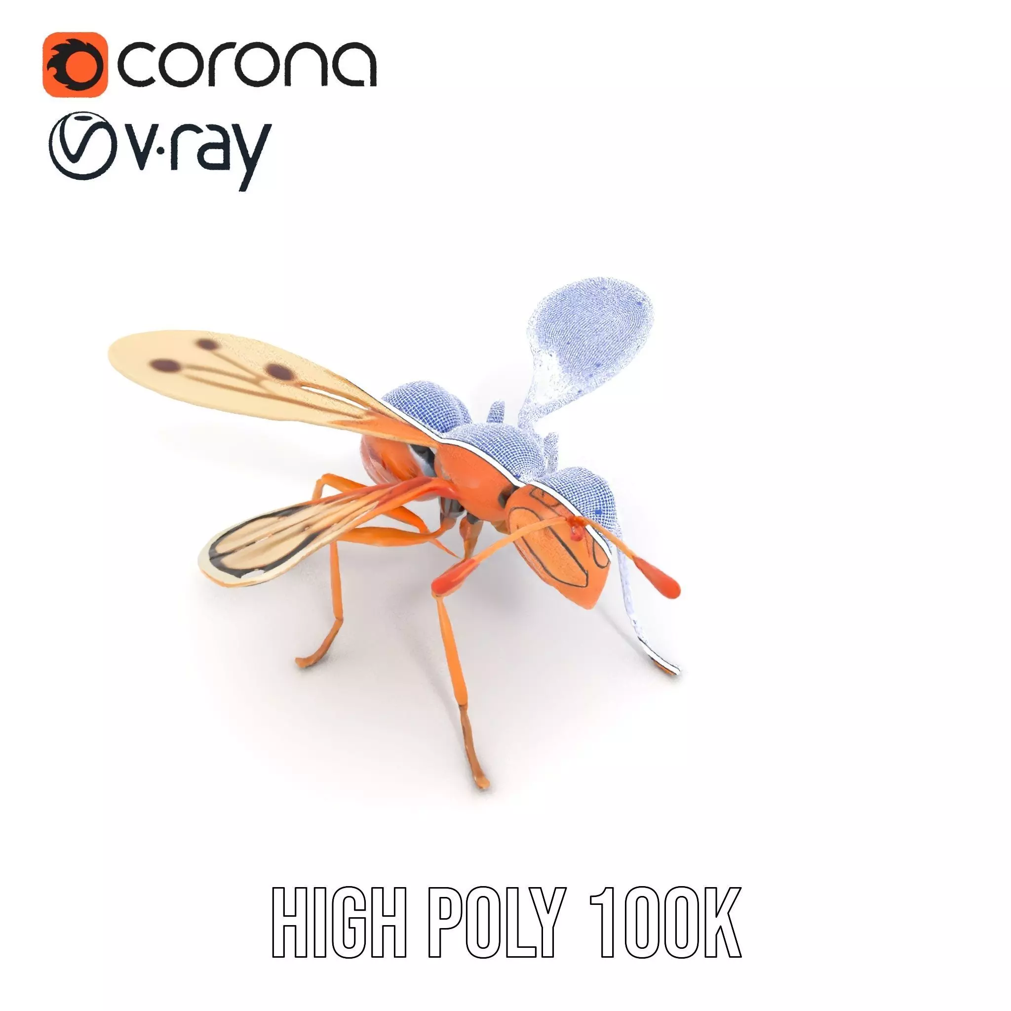 Copper Insect Drone model pack Low-poly 3D model_35
