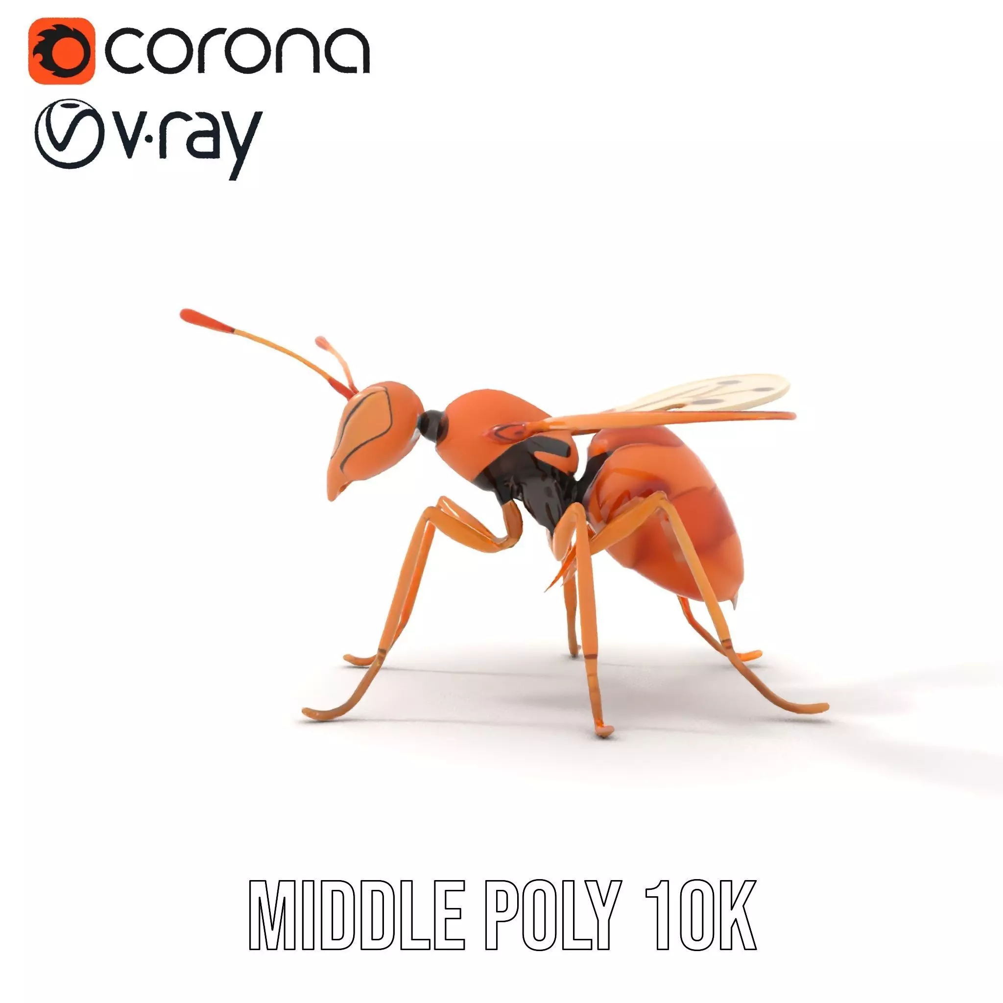 Copper Insect Drone model pack Low-poly 3D model_20
