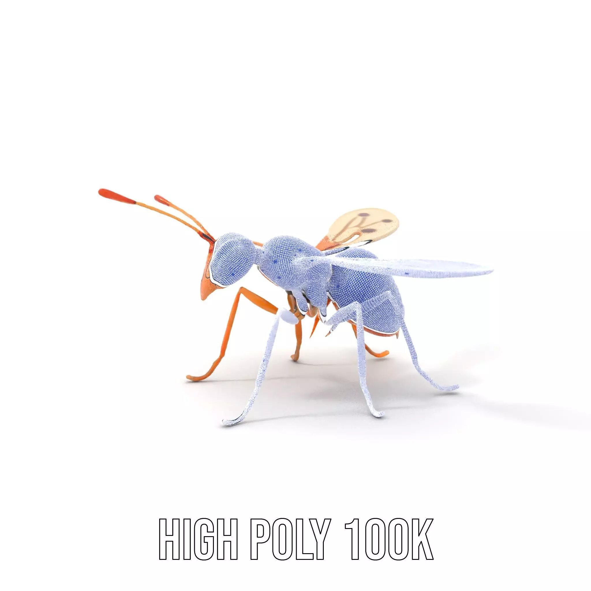 Copper Insect Drone model pack Low-poly 3D model_5