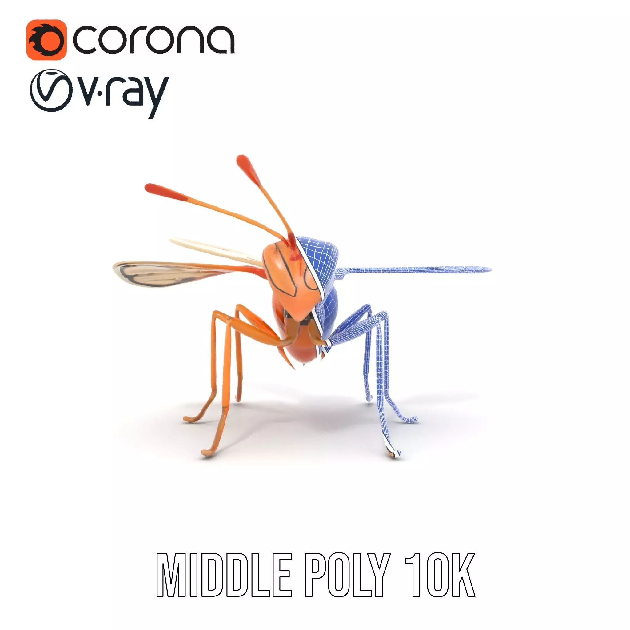 Copper Insect Drone model pack Low-poly 3D model_31