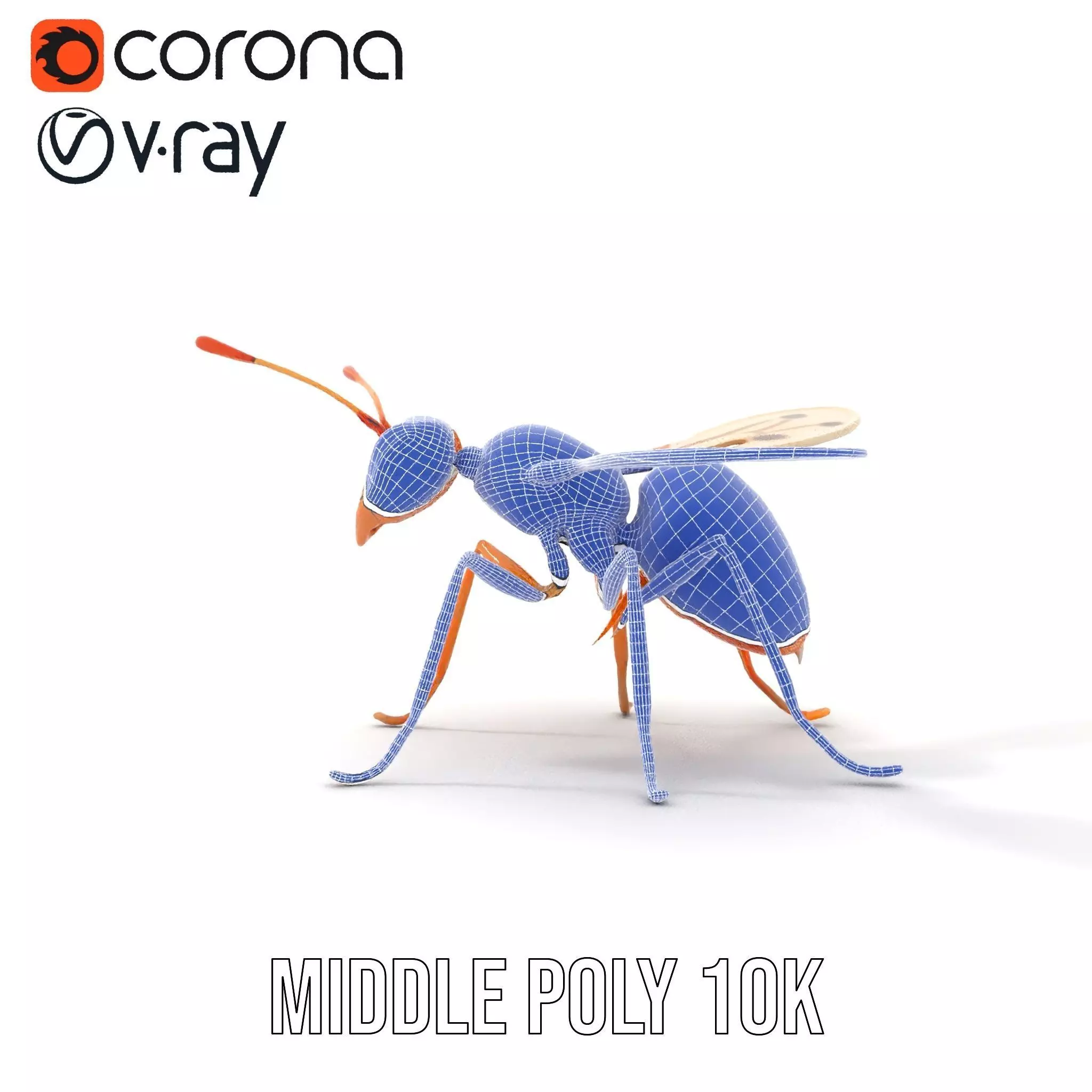 Copper Insect Drone model pack Low-poly 3D model_6