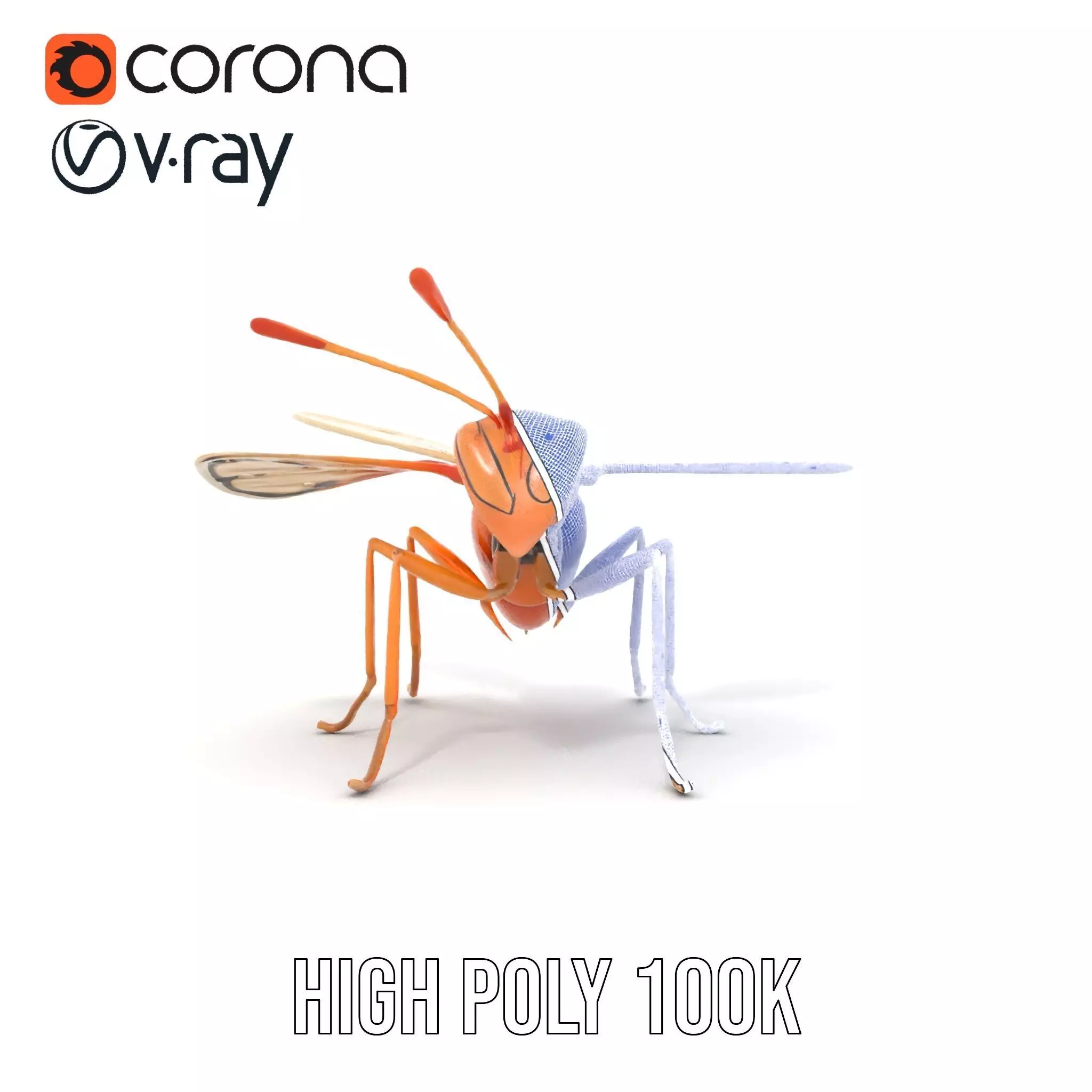 Copper Insect Drone model pack Low-poly 3D model_33