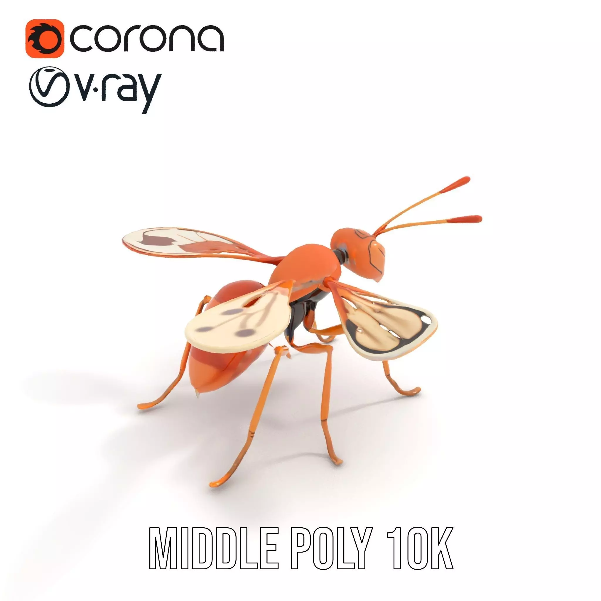 Copper Insect Drone model pack Low-poly 3D model_7