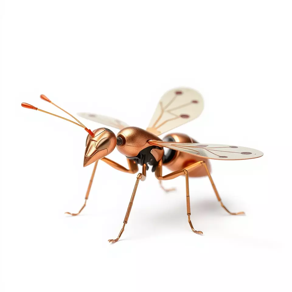 Copper Insect Drone model pack Low-poly 3D model_3