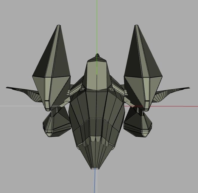 Star Fox Arwing Layo 3D model_2