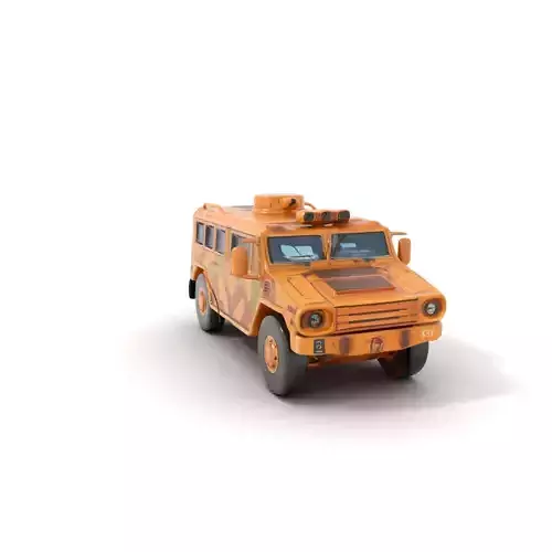 Desert Camouflage Armored Vehicle model pack