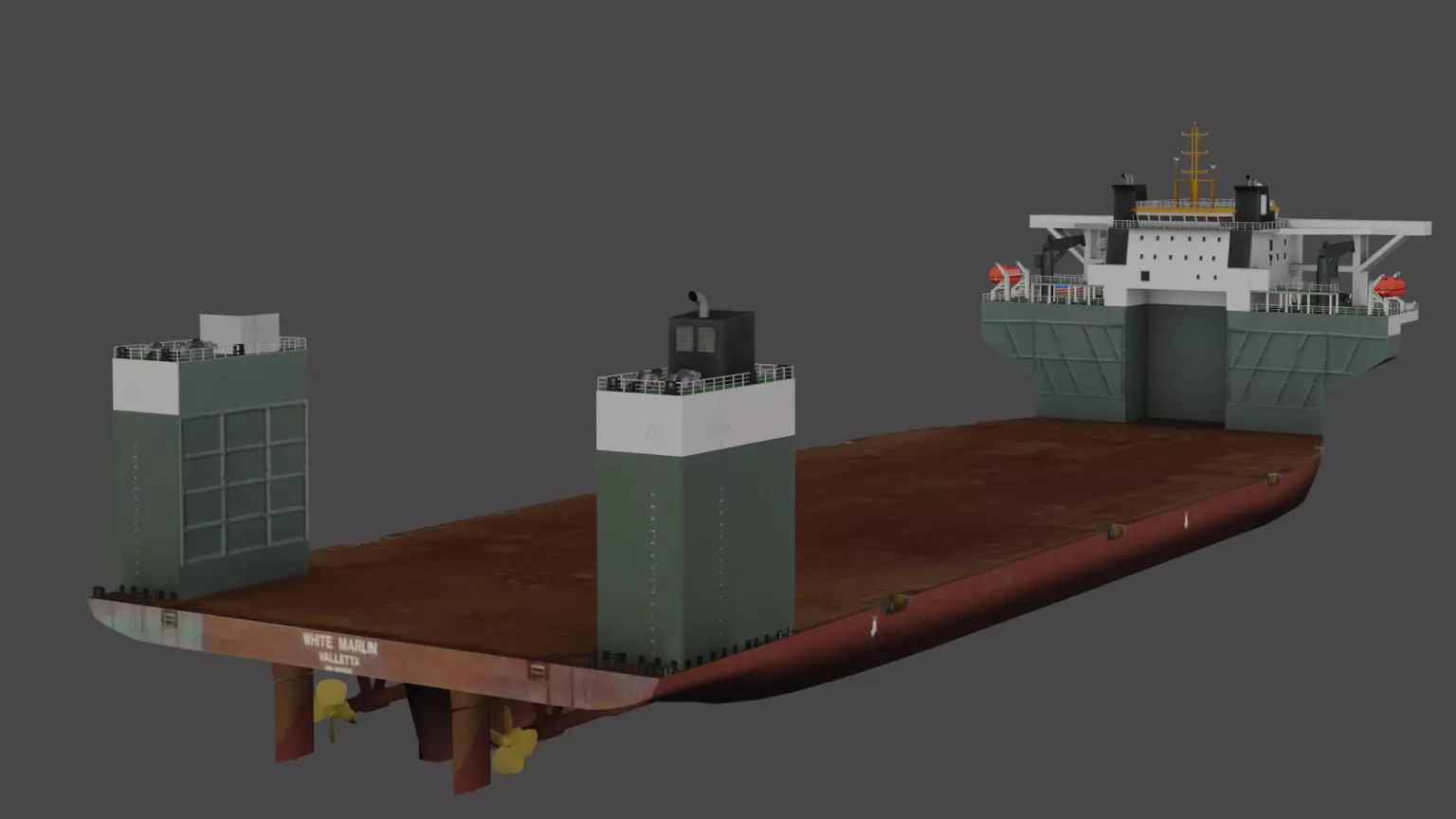 Heavy Load Carrier WHITE MARLIN Low-poly 3D model_12