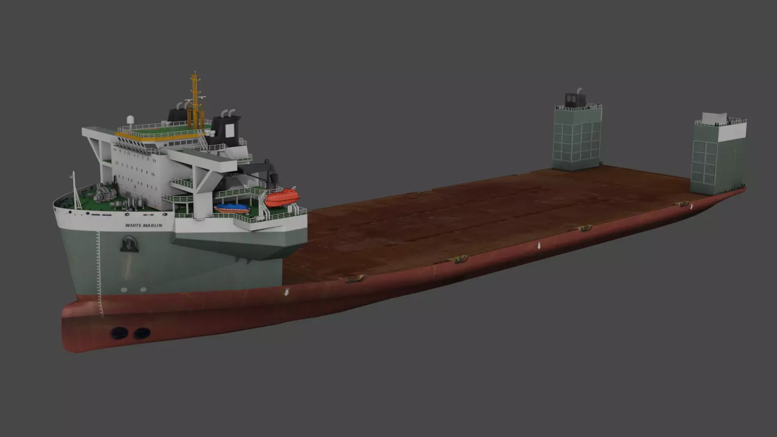 Heavy Load Carrier WHITE MARLIN Low-poly 3D model_10