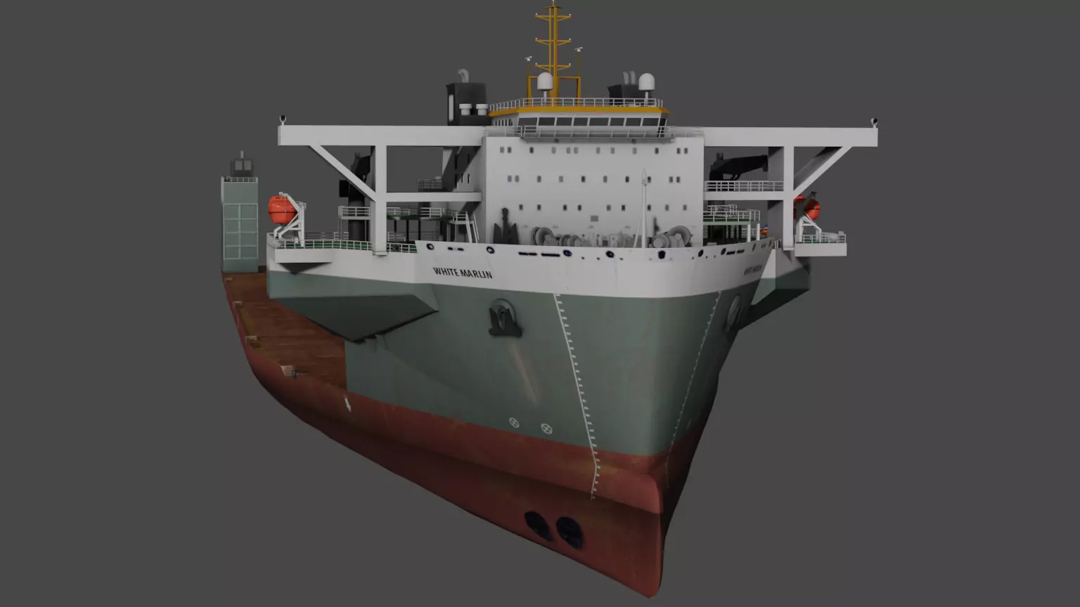 Heavy Load Carrier WHITE MARLIN Low-poly 3D model_15