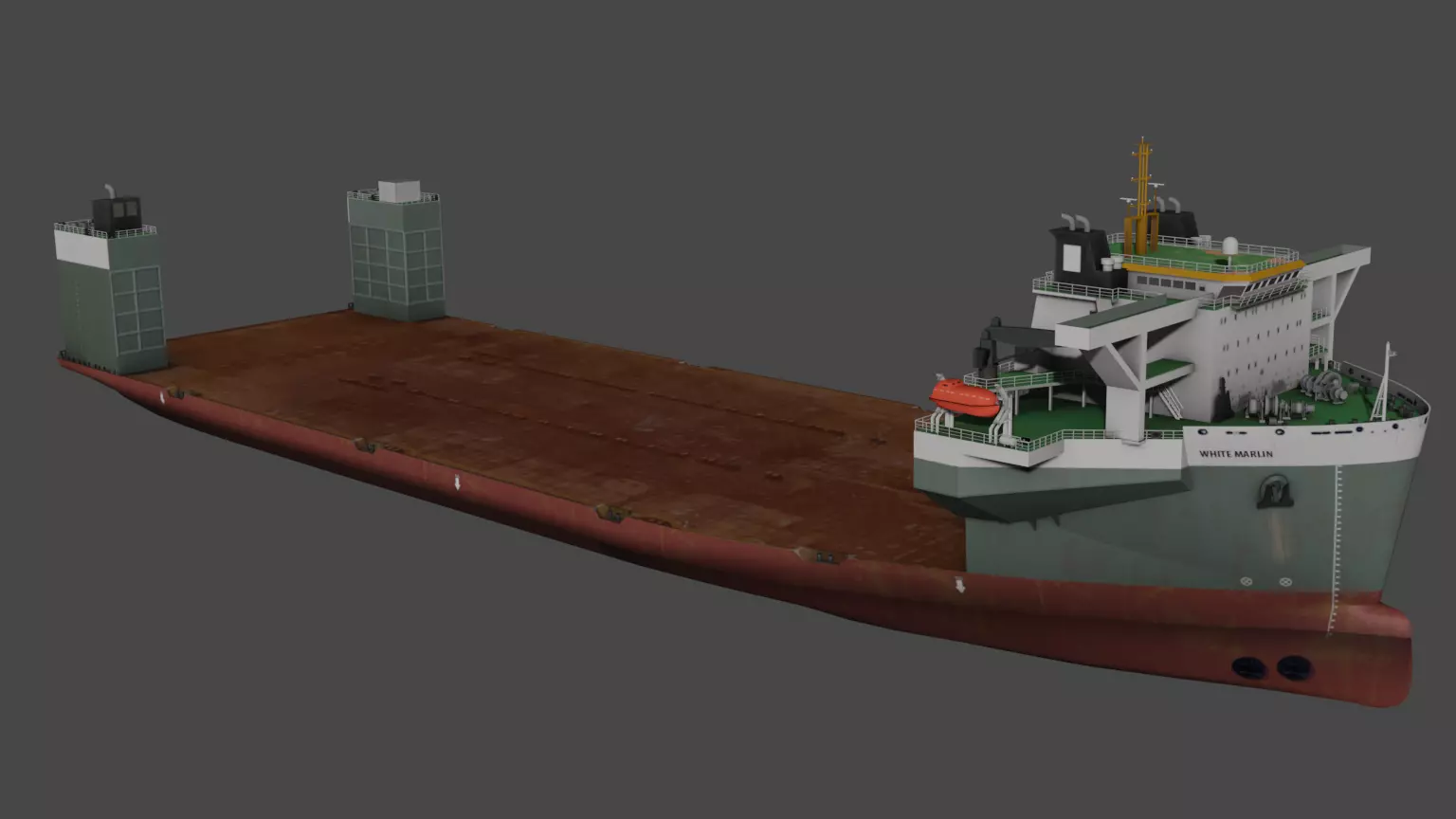 Heavy Load Carrier WHITE MARLIN Low-poly 3D model_0