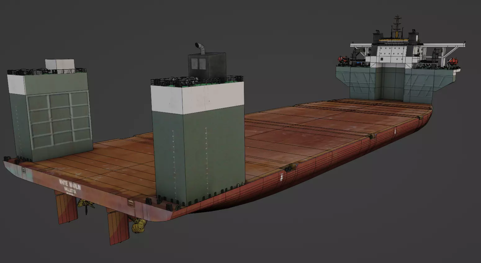 Heavy Load Carrier WHITE MARLIN Low-poly 3D model_5