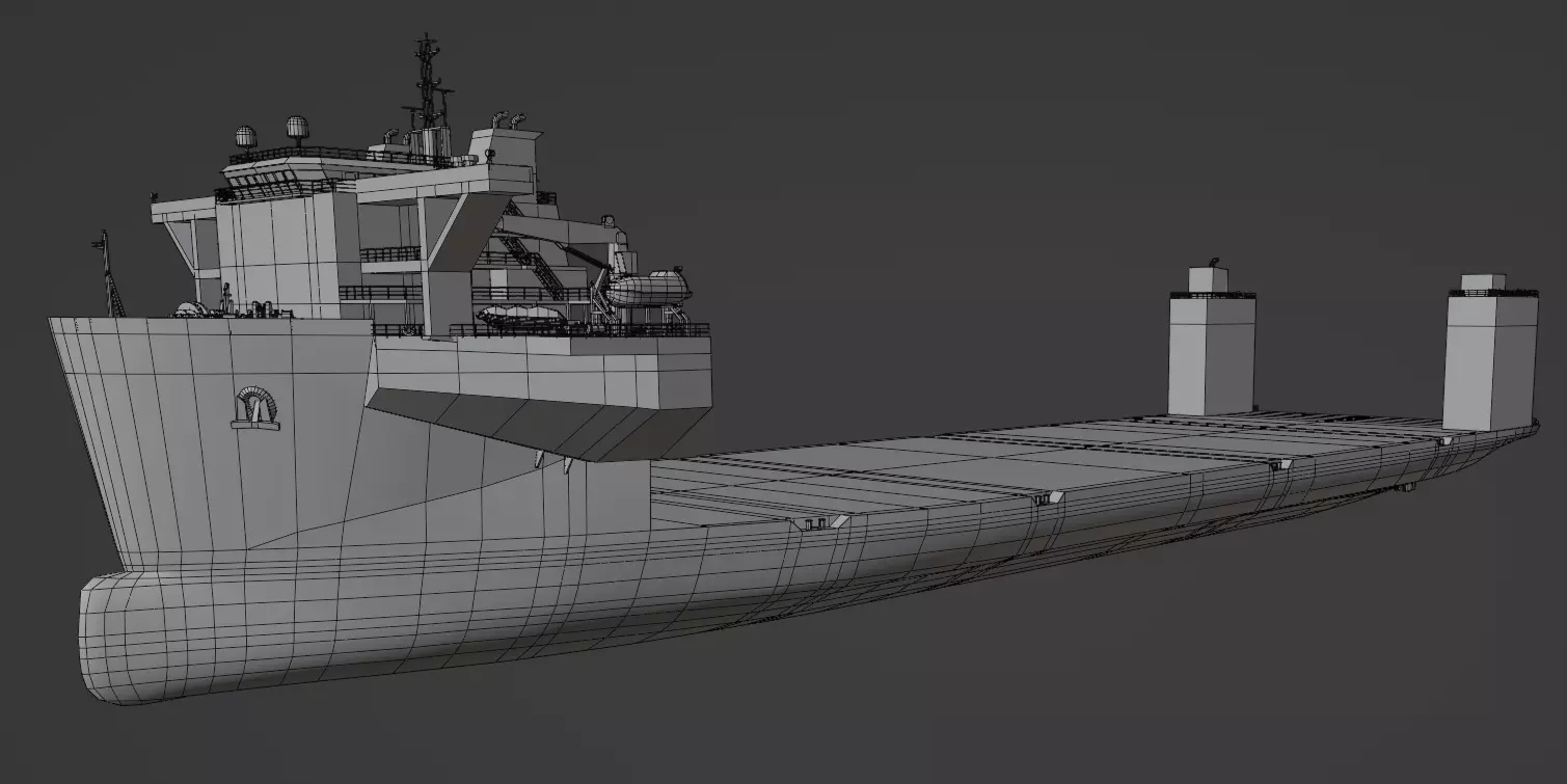 Heavy Load Carrier WHITE MARLIN Low-poly 3D model_7