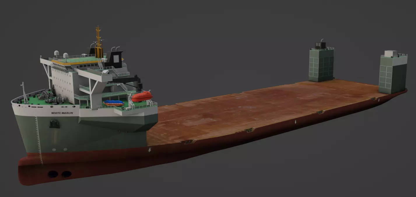 Heavy Load Carrier WHITE MARLIN Low-poly 3D model_2