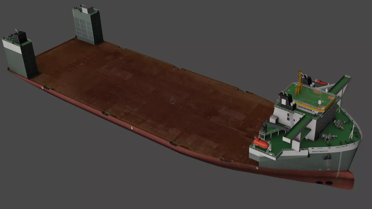 Heavy Load Carrier WHITE MARLIN Low-poly 3D model_14