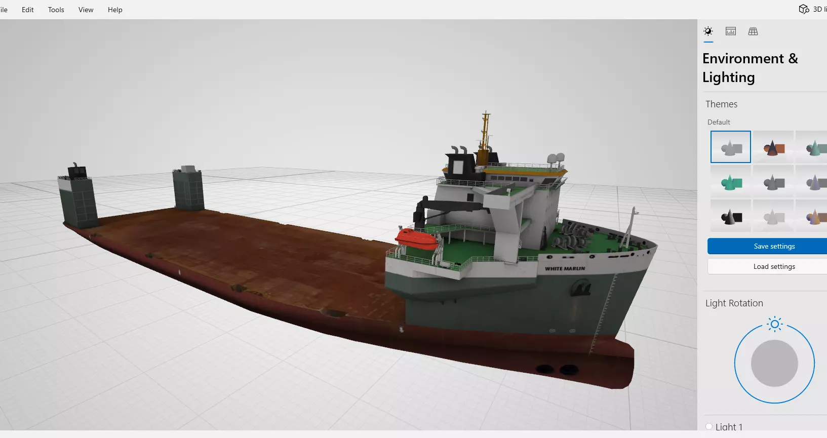 Heavy Load Carrier WHITE MARLIN Low-poly 3D model_9