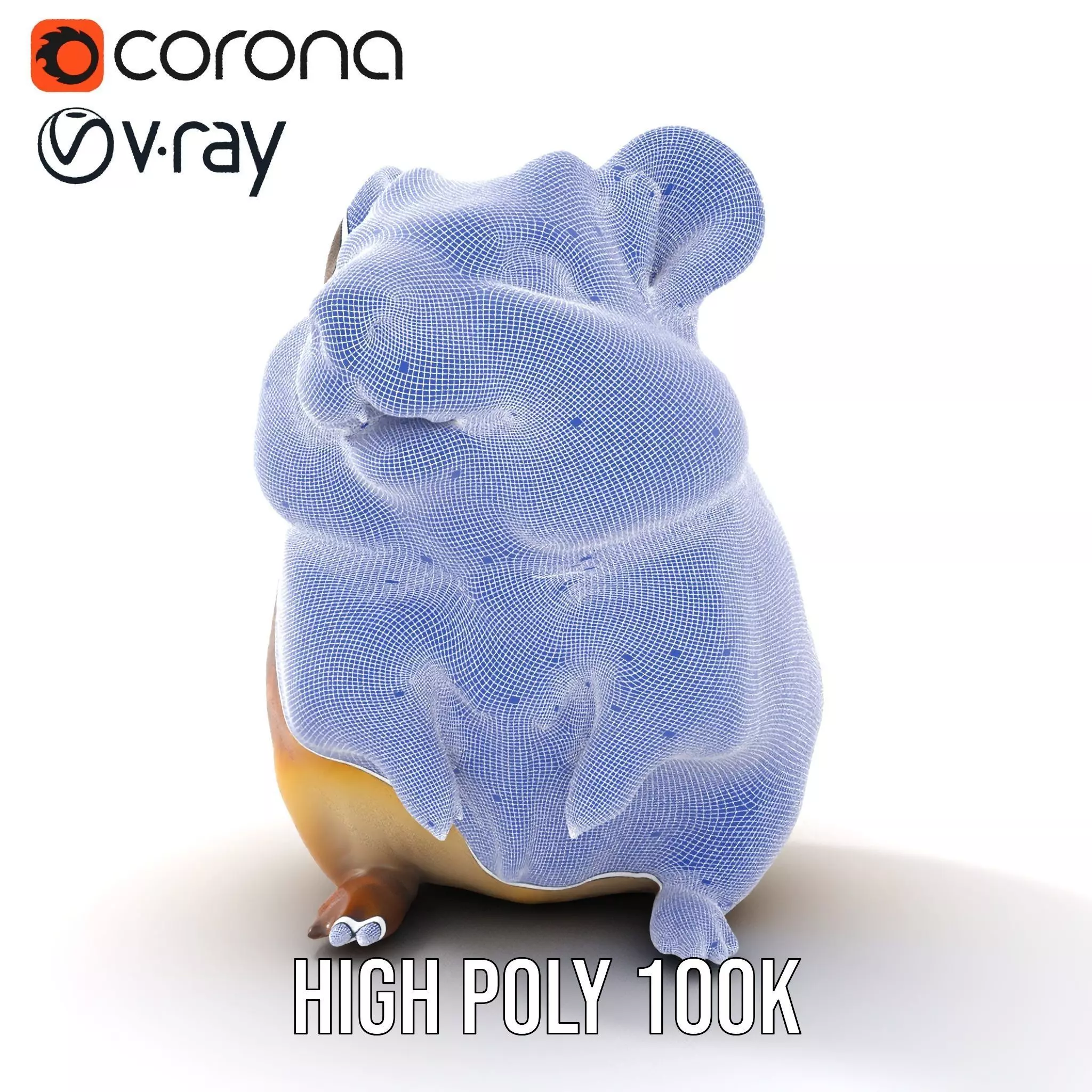 Cute Hamster Character model pack Low-poly 3D model_24