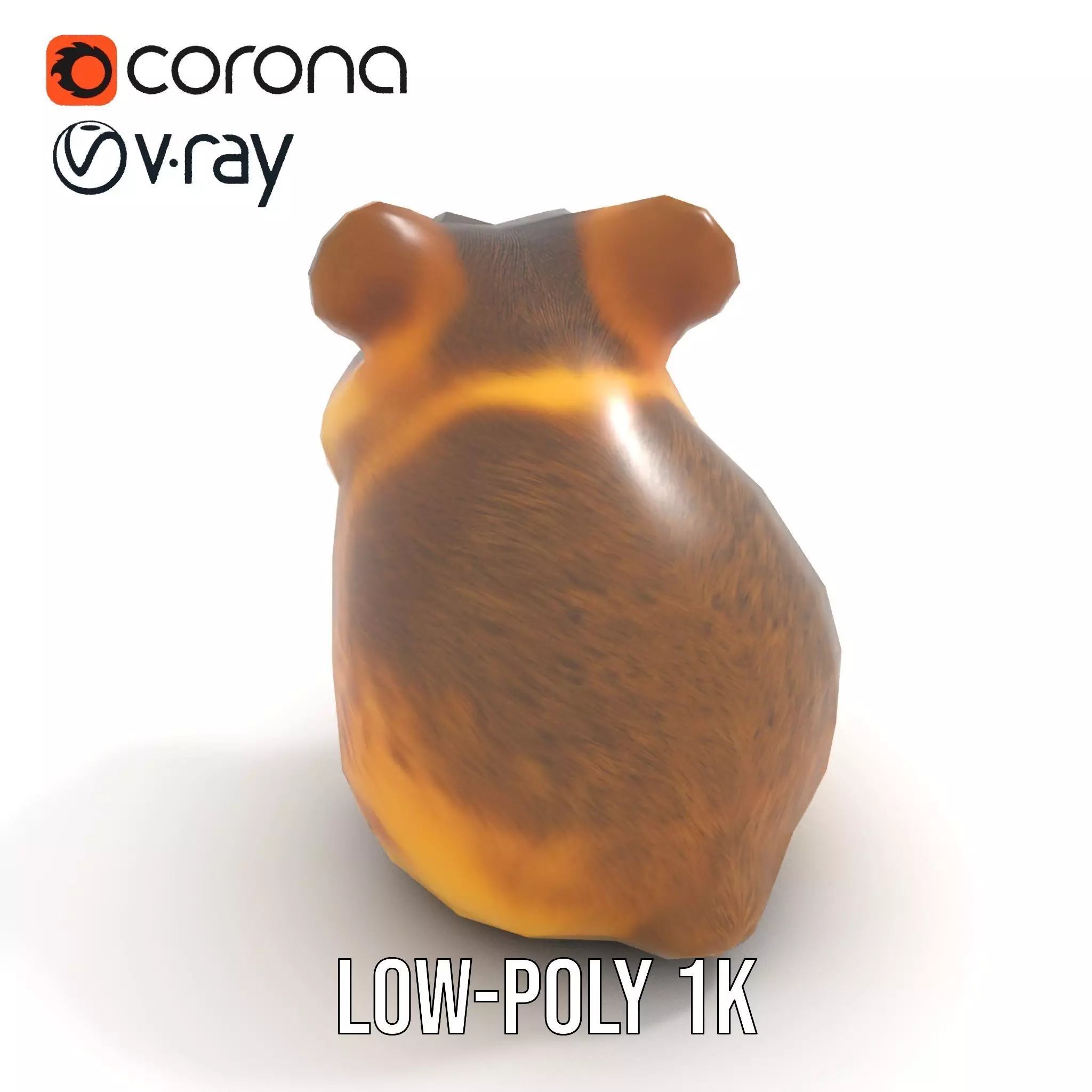 Cute Hamster Character model pack Low-poly 3D model_10