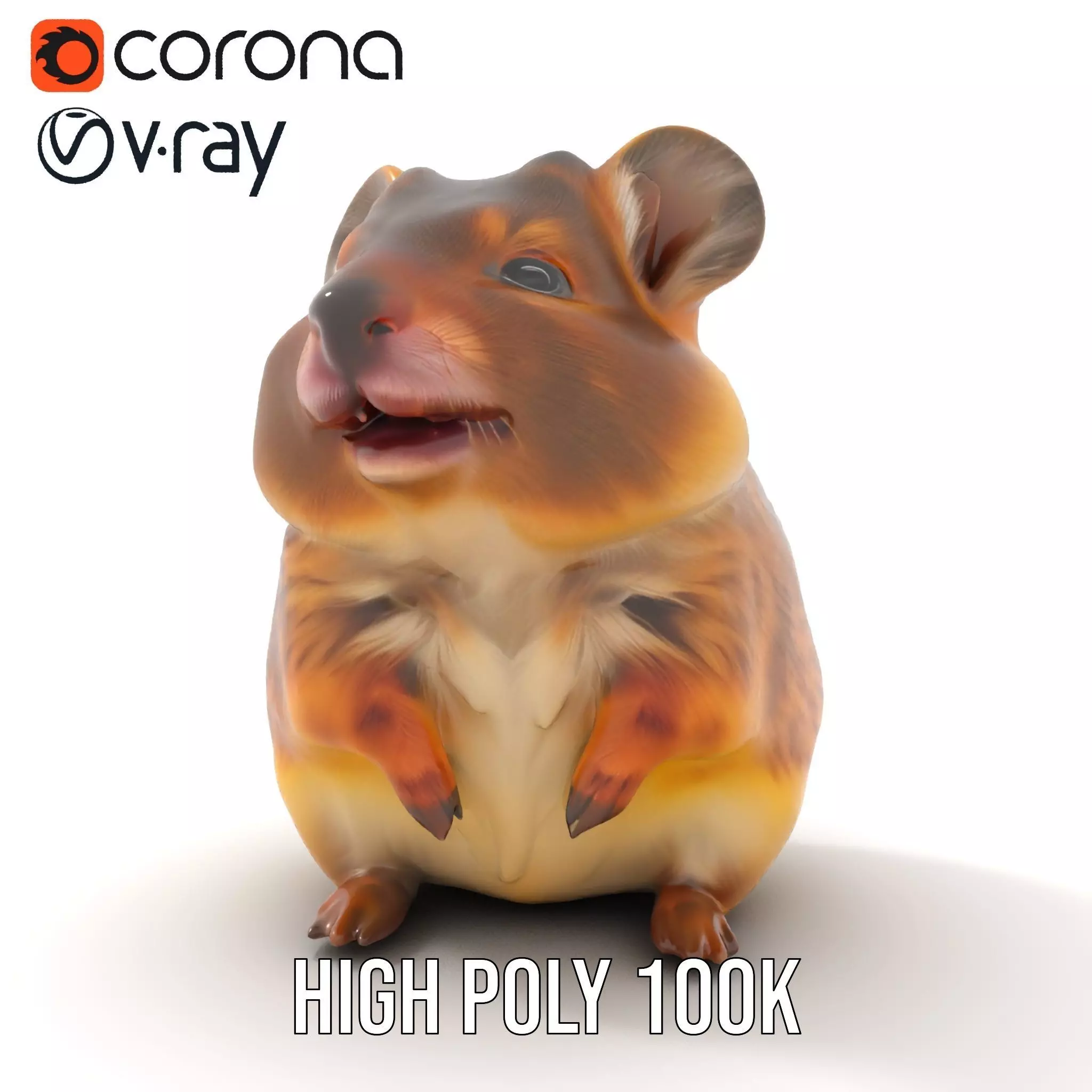 Cute Hamster Character model pack Low-poly 3D model_34