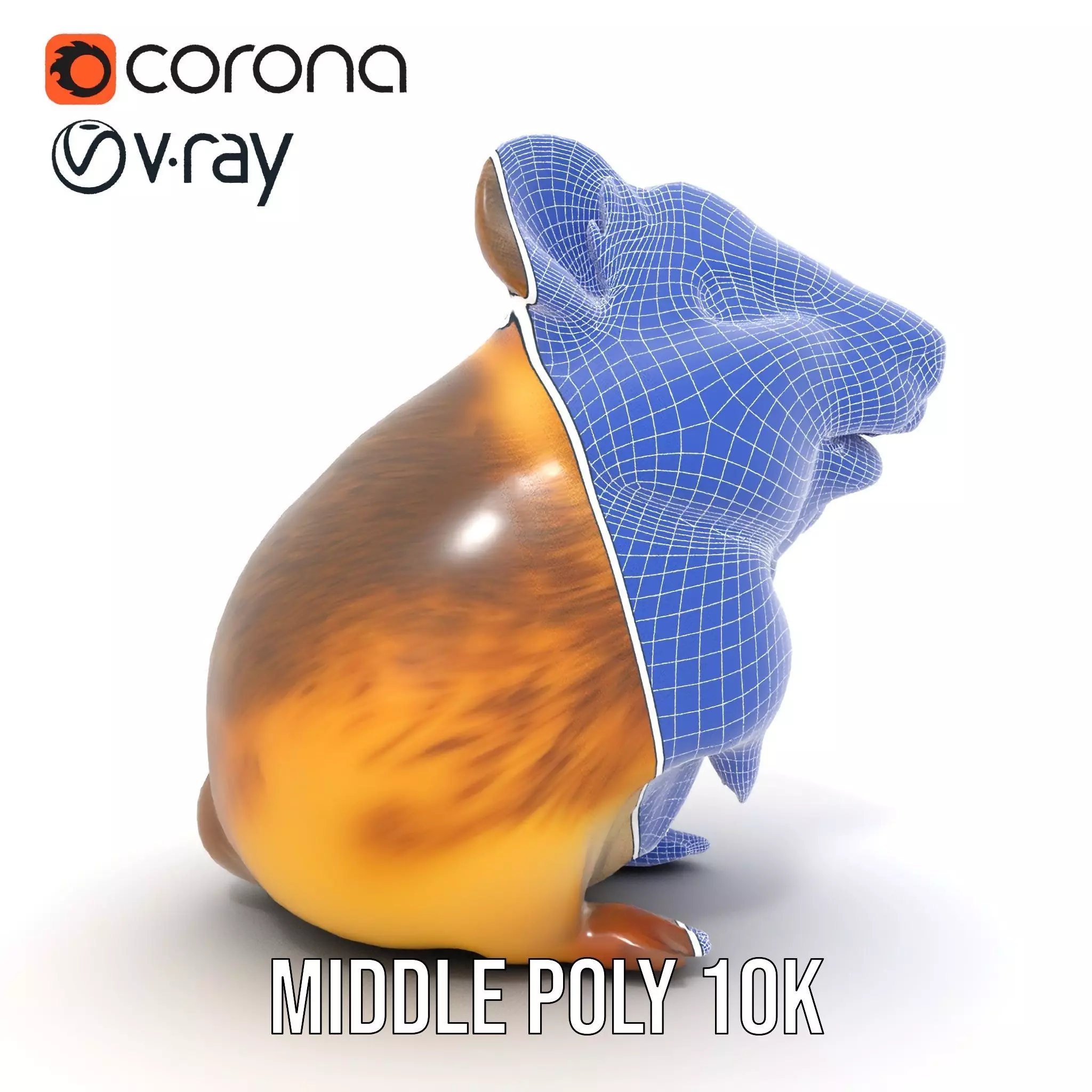 Cute Hamster Character model pack Low-poly 3D model_28