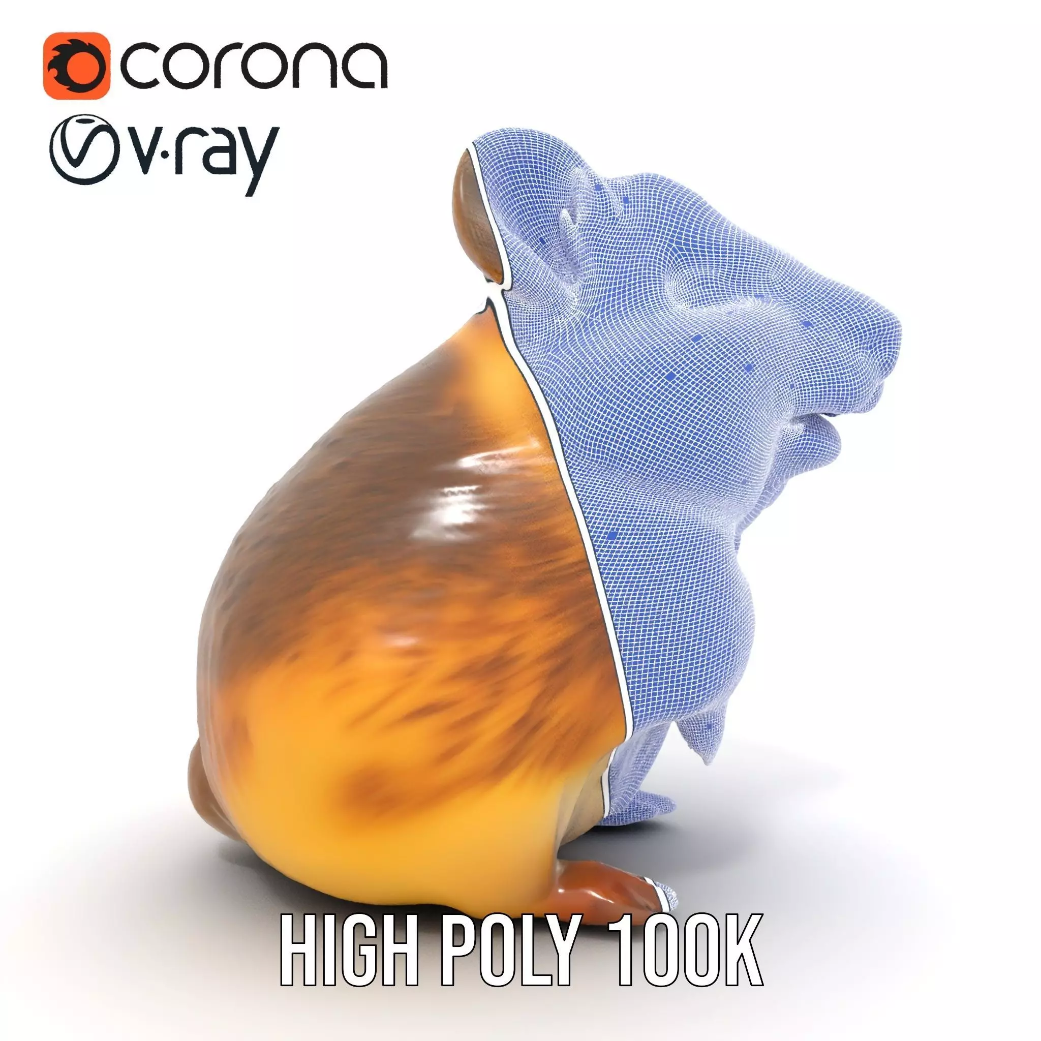 Cute Hamster Character model pack Low-poly 3D model_35