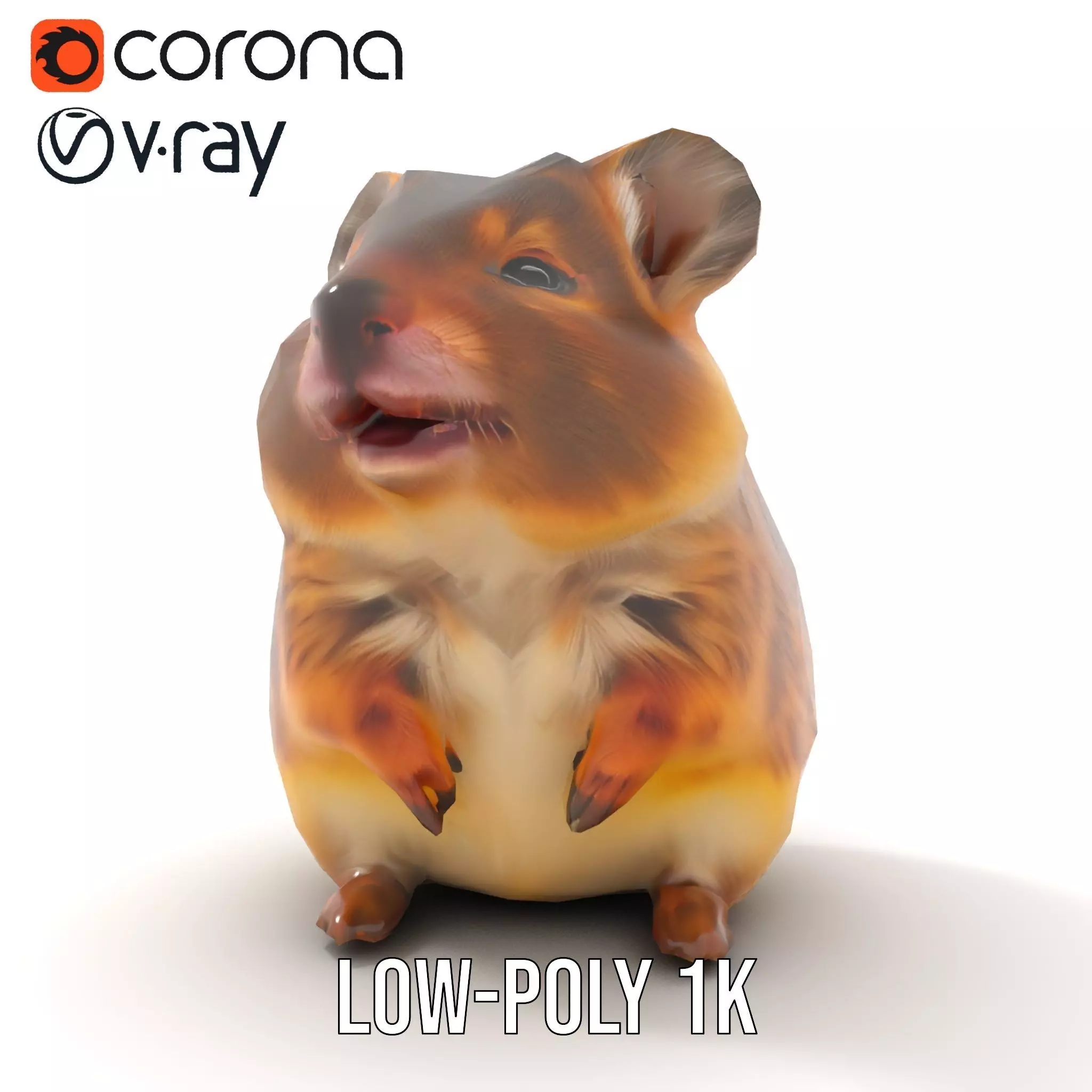 Cute Hamster Character model pack Low-poly 3D model_8