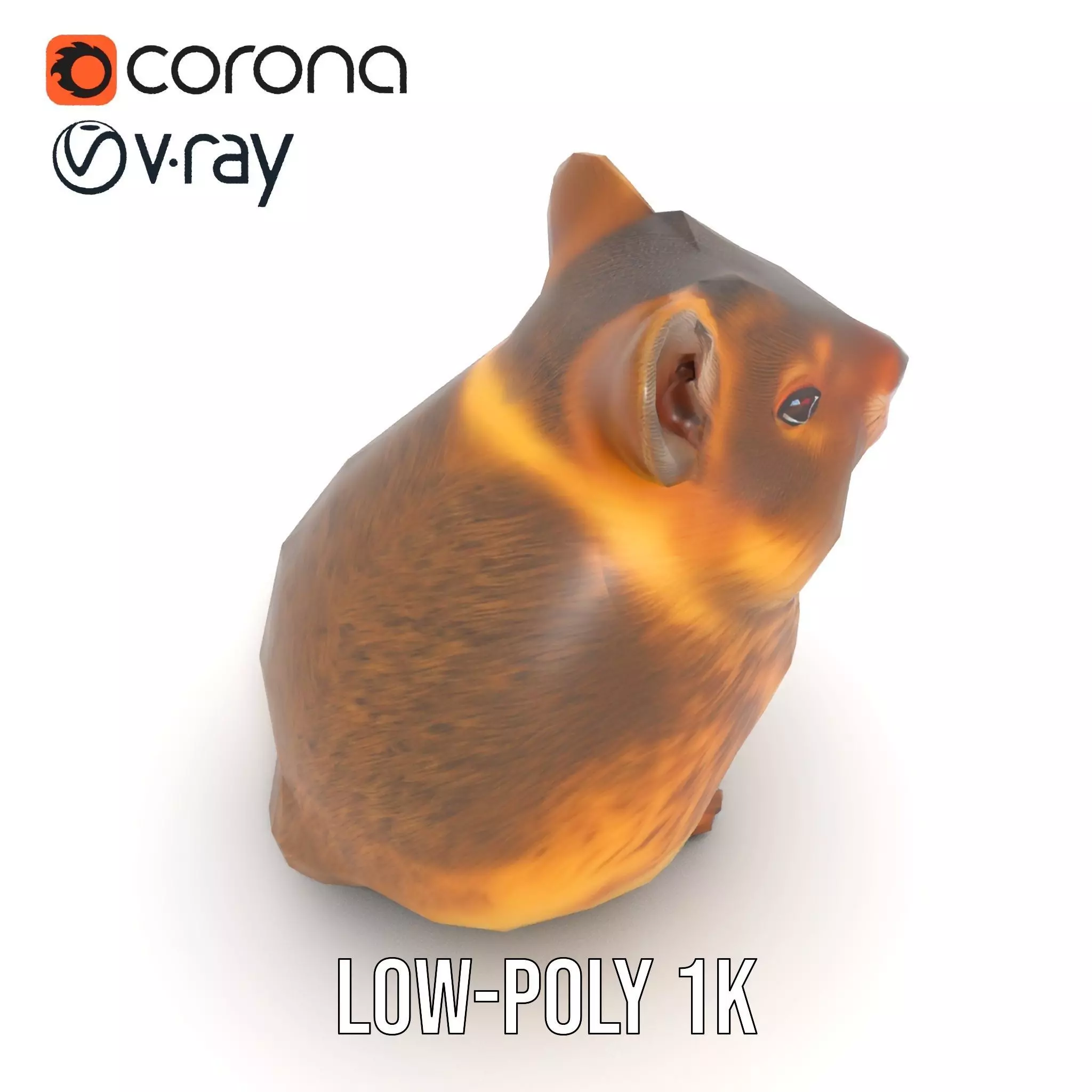 Cute Hamster Character model pack Low-poly 3D model_23