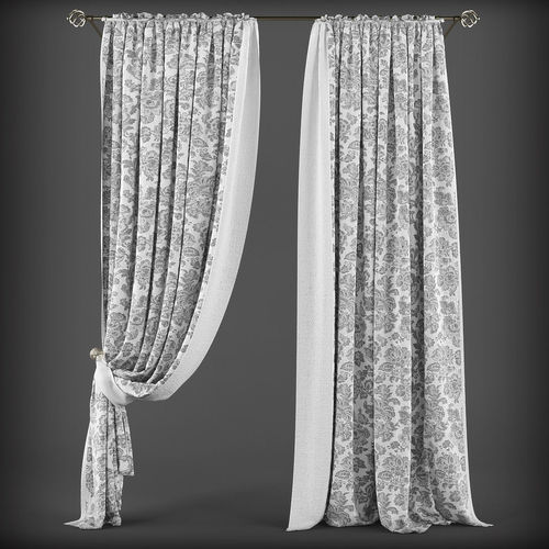 Curtain 3D model - 195 Low-poly 3D model