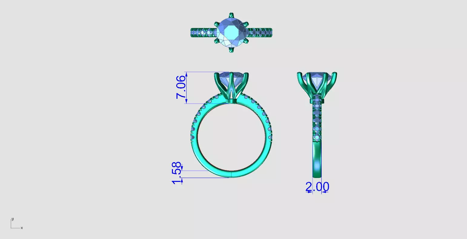 ZKR02 ENGAGEMENTRING  3D print model_9