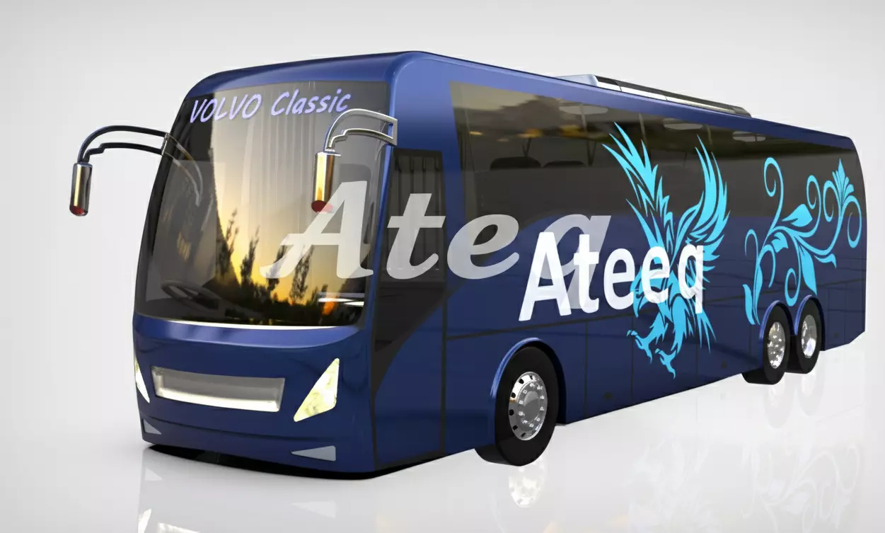 Volvo Multi Axle Bus 3D Model for Rendering and 3D Printing 3D model_4