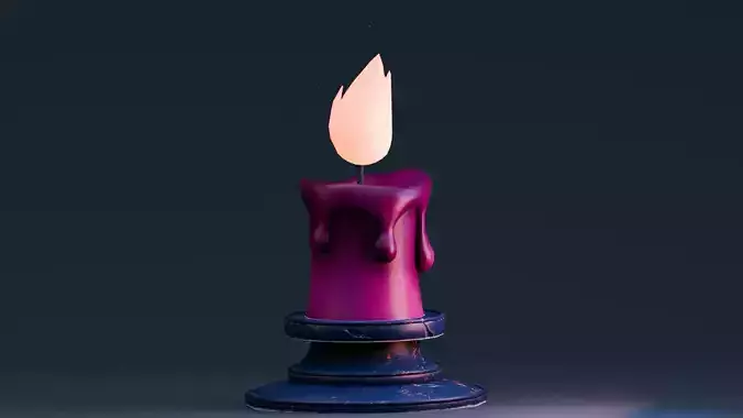 Stylized Halloween Props - Witch Candle