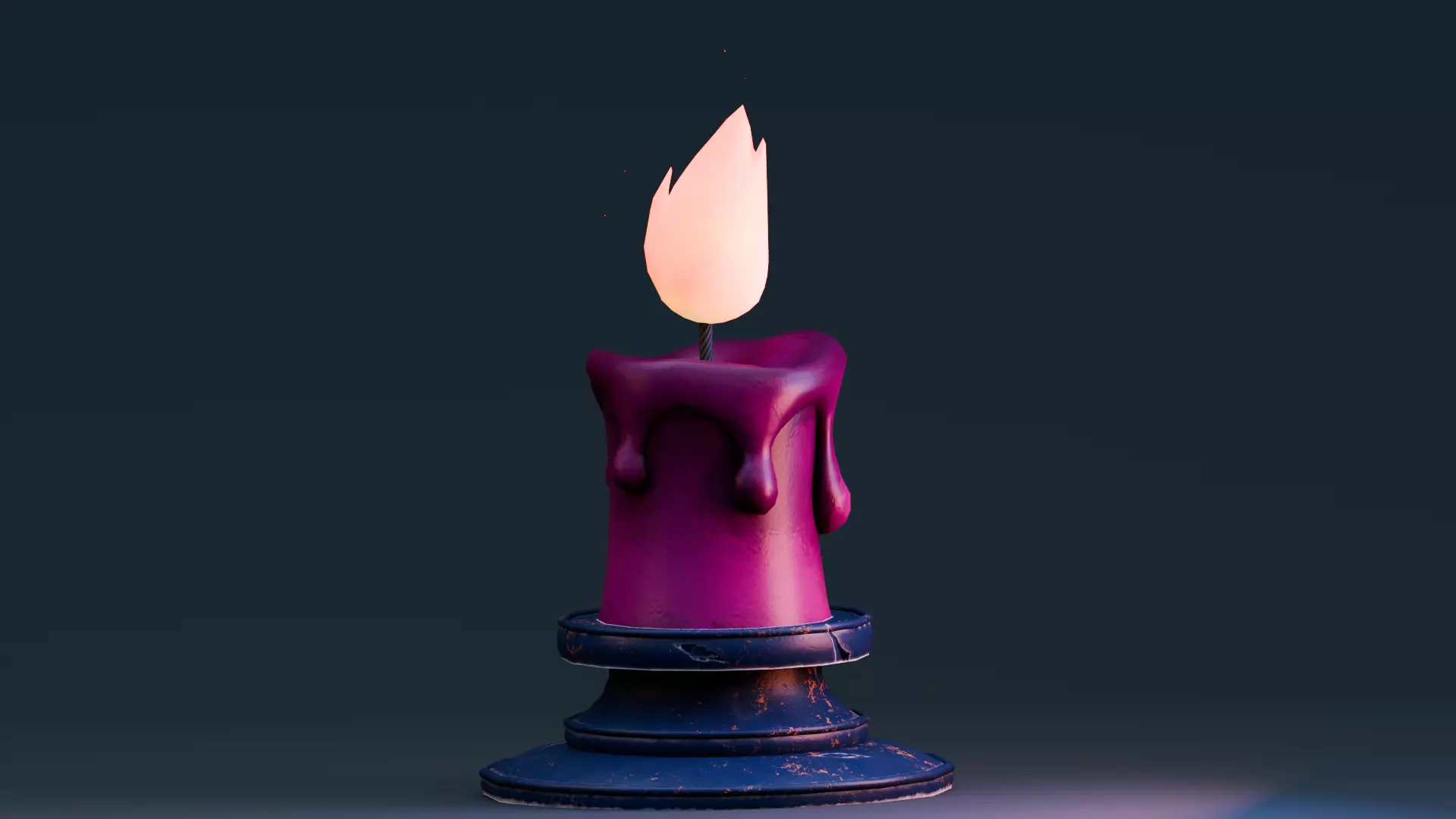Stylized Halloween Props - Witch Candle Low-poly 3D model