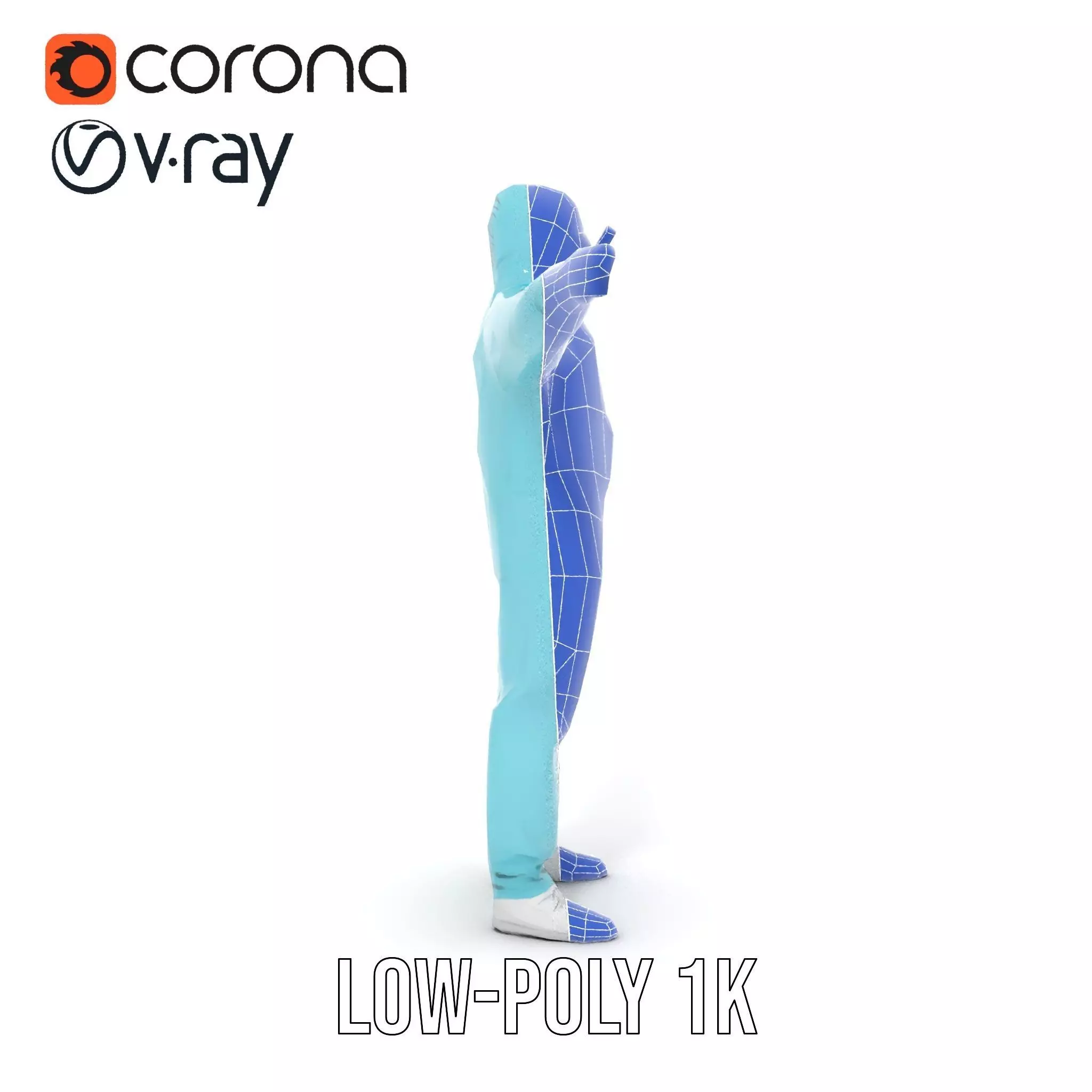 Teal Hazmat Suit model pack Low-poly 3D model_17
